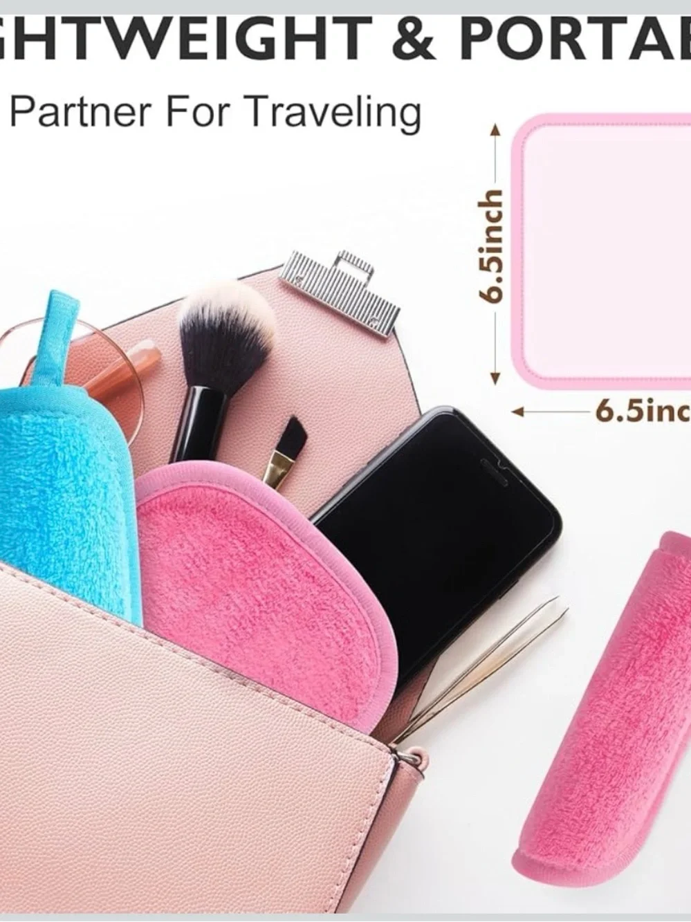 SET of 2 😶‍🌫️ Reusable Makeup Remover Cloths - Picture 2 of 5